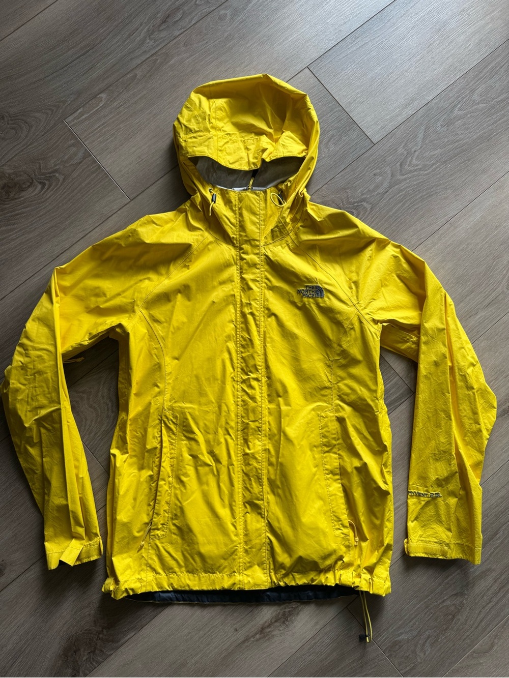 The North Face Women’s Yellow Waterproof Hyvent Hooded Jacket